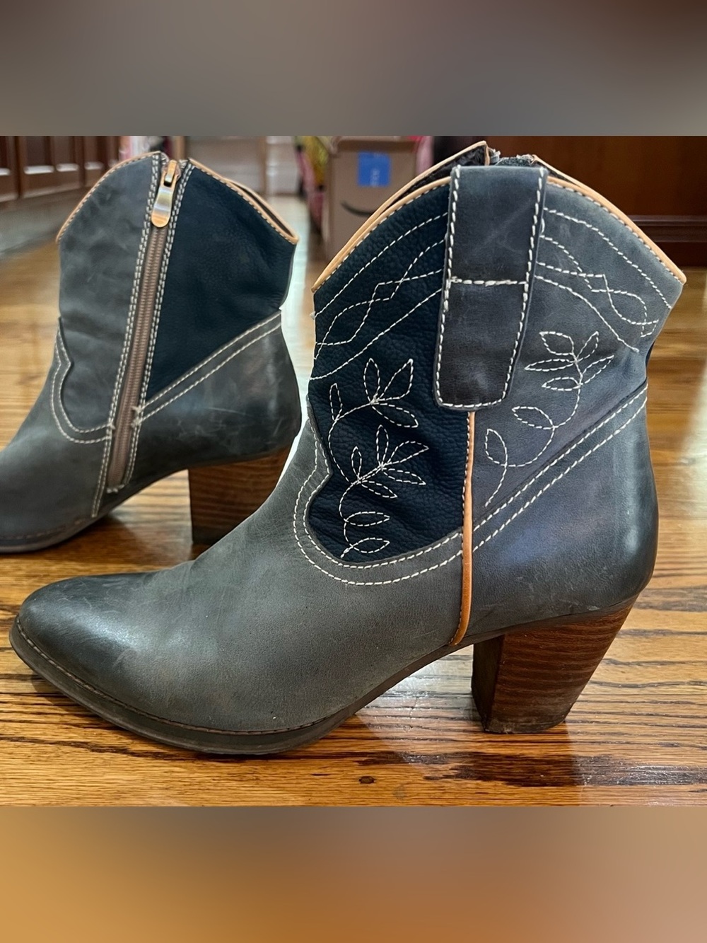 L’artiste Spring Step Kylynn Boots Sz 40 Blue Western Boho Festival Cowgirl